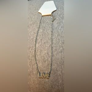 Silver 'Love' Necklace NWT